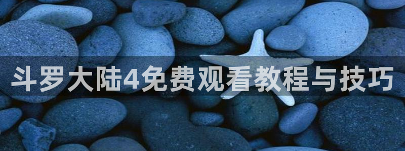 美丽新世界51漫画画免费：斗罗大陆4免费观看教程与技巧
